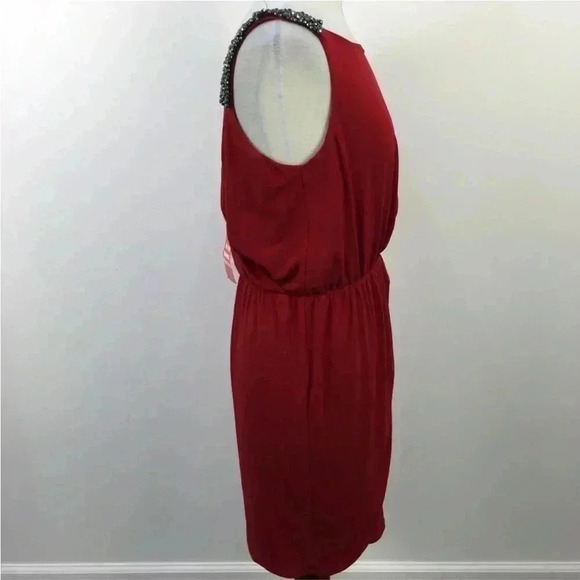 Jessica Simpson red ruched  dress size 6 - Picture 2 of 9